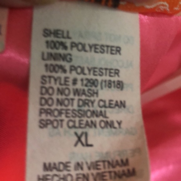 Cindy Gown Coral Full Length with Rhinestone detail XL - Picture 6 of 7